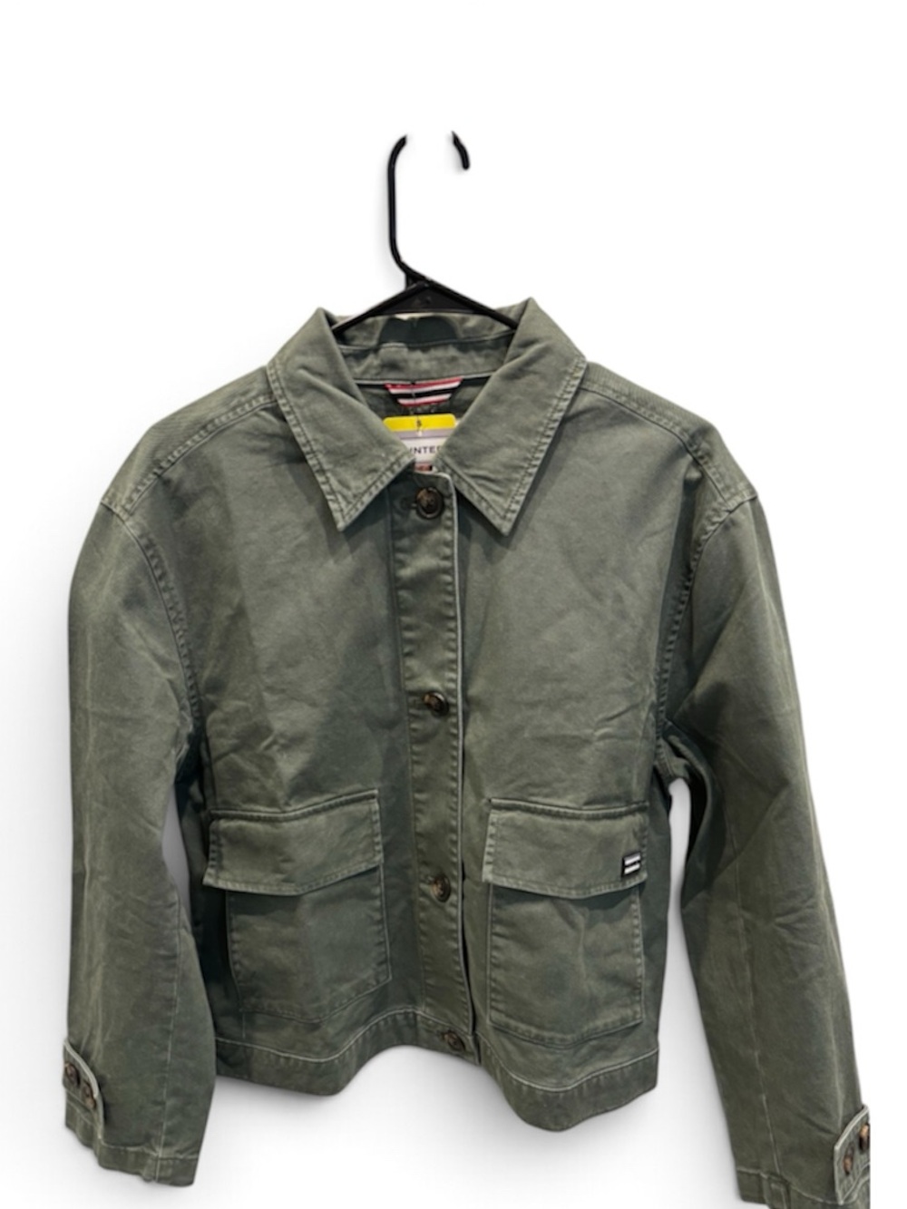 Hunter Women's Utility Jacket Green Cotton Lightweight Cotton Size Small #0035
